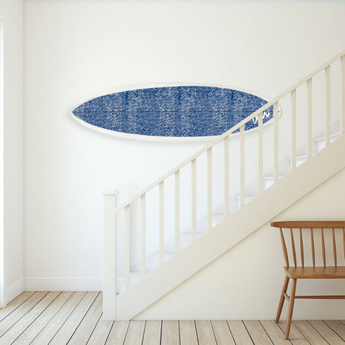Horizontal or vertical denim-colored surfboard by kerri rosenthal