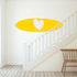 Cute yellow drippy heart wall decor surfboard by kerri rosenthal