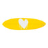 Drippy Heart Yellow Surfboard