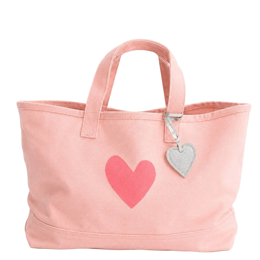 Imperfect heart pink cotton tote - Shop women's cute tote bags by Kerri Rosenthal.