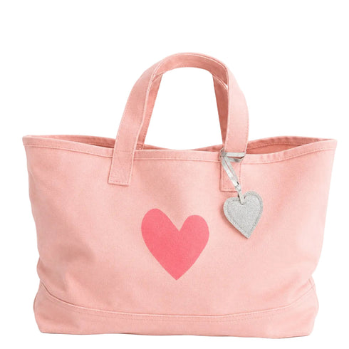 Imperfect heart pink cotton tote - Shop women's cute tote bags by Kerri Rosenthal.