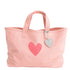 Imperfect heart pink cotton tote - Shop women's cute tote bags by Kerri Rosenthal.