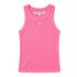 KR ribbed cotton blend palm pink tank top with a contrast embroidered heart - flattering women's tank tops by Kerri Rosenthal