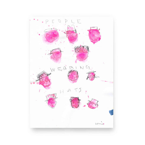 People Wearing Hats Art Print