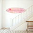 Decorative pink surfboard with Find Happy lettering by kerri rosenthal