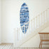 Whether used in the water or displayed as part of your decor, this surfboard speaks volumes with its visual language.