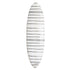 Collectible surfboard, handmade, designer surfboard that doubles as modern wall art, featuring a carbon black finish signed by Kerri Rosenthal
