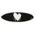 Unique artwork of heart design coastal surf decor surfboard by Kerri Rosenthal
