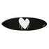 Unique artwork of heart design coastal surf decor surfboard by Kerri Rosenthal