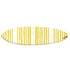 Designer surfboard with stripes, ideal for coastal home decor