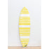 Cute white ground with yellow stripe on stripe sunshine decor surfboard by kerri rosenthal