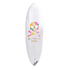 Custom surfboard adds a bold, sunny pop of color to beach houses or modern interiors.