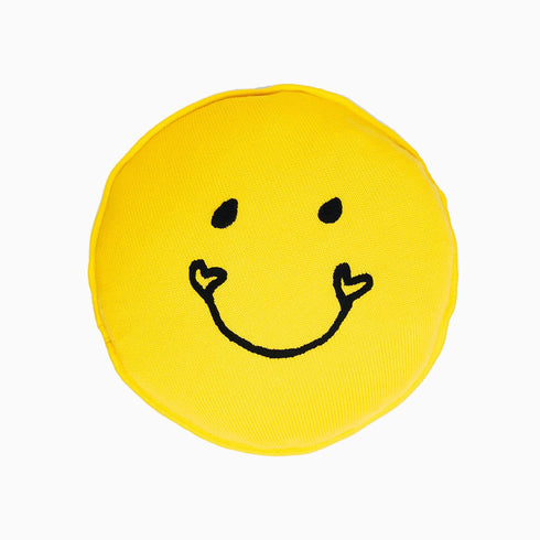 Yellow ground with solar black planet smiley cute decorative throw pillows by Kerri Rosenthal