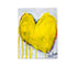 Mini Heart in Yellow Original Wall Art Painting inspired home interiors for modern living spaces by Kerri Rosenthal