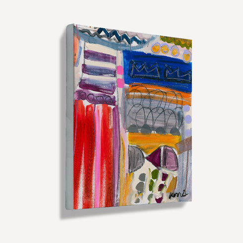 The King of Love is a colorful abstract art print painted by Kerri Rosenthal. Original wall art for living room, entry, bedroom in modern home decor