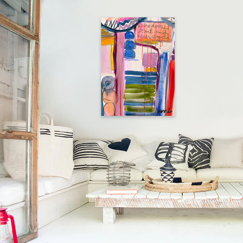 The King of Love is a colorful abstract art print painted by Kerri Rosenthal. Original wall art for living room, entry, bedroom in modern home decor