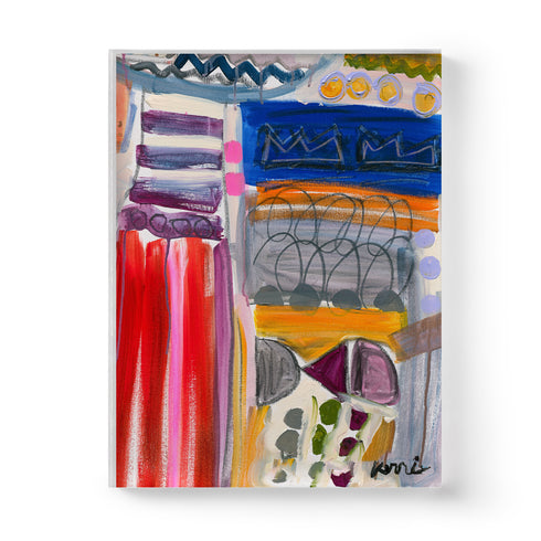 The King of Love is a colorful abstract art print painted by Kerri Rosenthal. Original wall art for living room, entry, bedroom in modern home decor
