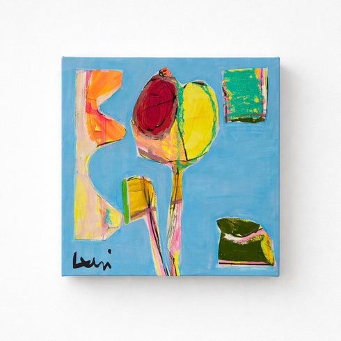 Kitchen Window multicolor abstract original wall art painting - Shop abstract artwork decor by Kerri Rosenthal