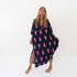 Navy blue roper ikat heart coverup dress beach with kimono sleeve - Shop cute coverup dresses by Kerri Rosenthal