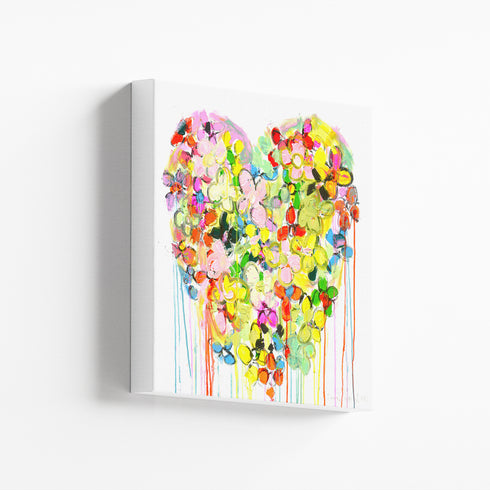 Colorful Life With You Art Print Artwork by Kerri Rosenthal for living room wall decor