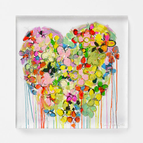 Colorful Life With You Art Print Artwork by Kerri Rosenthal for living room wall decor