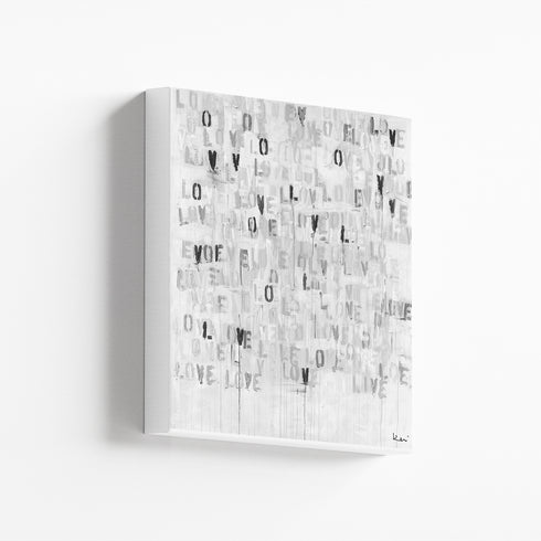 Live Love Neutral Word Art Print Artwork by Kerri Rosenthal