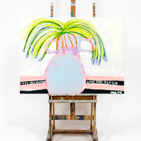 Love and Bloom Original Painting inspired home interior for modern living spaces by Kerri Rosenthal