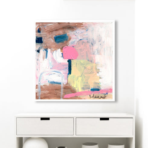 Love Nest colorful art print by Kerri Rosenthal - Unique artwork for living room wall decor