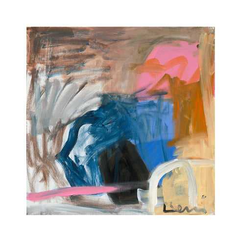 Lovers Lane colorful art print by Kerri Rosenthal - Unique artwork for living room wall decor