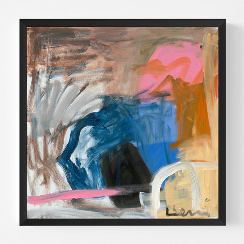 Lovers Lane colorful art print by Kerri Rosenthal - Unique artwork for living room wall decor