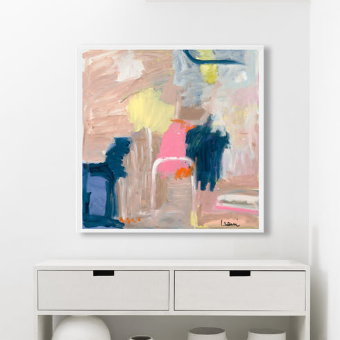 Colorful Love Shack colorful art print by Kerri Rosenthal - Unique artwork for living room wall decor