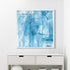 Love You To Pieces blue art print by Kerri Rosenthal - Unique artwork for living room wall decor