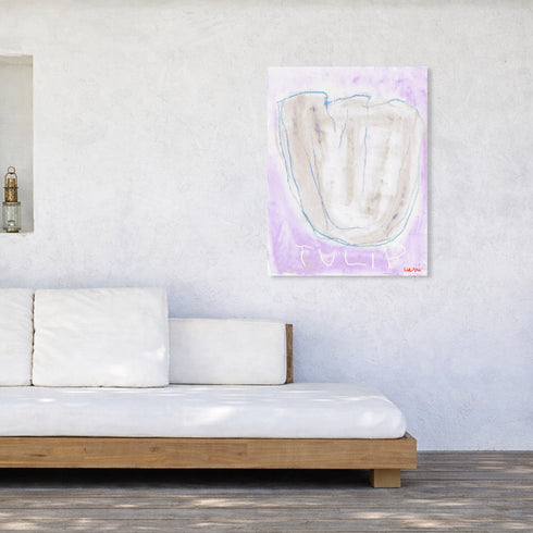 La Tulipa lavender abstract wall art print - Shop abstract artwork decor for the living room by Kerri Rosenthal