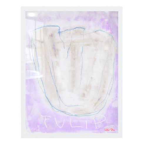 La Tulipa lavender word wall art print - Shop abstract artwork decor by Kerri Rosenthal