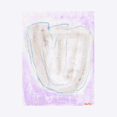 La lavendar tulip wall art print - Shop abstract artwork decor for any space by Kerri Rosenthal.