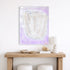 La lavendar wall hung tulip art - Shop abstract artwork decor for the living room by Kerri Rosenthal.