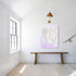 La lavendar wall hung tulips art - Shop abstract artwork decor for the living room by Kerri Rosenthal.