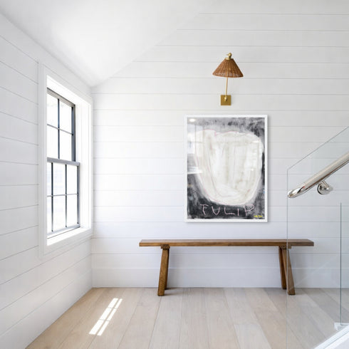 La tulipe black and white wall word art print - Shop abstract artwork decor for the living room by Kerri Rosenthal.
