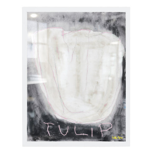 La tulipe black and white wall word art print - Shop abstract art print by Kerri Rosenthal.