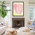 La yellow red wall hung tulip pop art - Shop abstract artwork decor for the living room by Kerri Rosenthal.