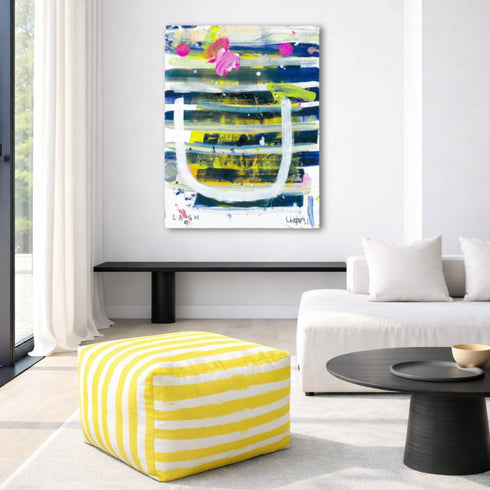 Laugh Lines colorful abstract wall art print - Shop abstract artwork for modern living room decor by Kerri Rosenthal