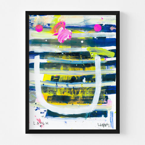 Laugh Lines Colorful Wall Art Print - Cute designer modern artwork by Kerri Rosenthal