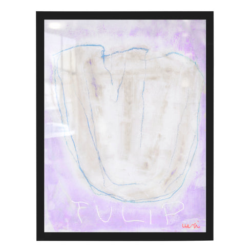 La lavendar wall hung pink tulip art - Shop abstract artwork decor for any space by Kerri Rosenthal.