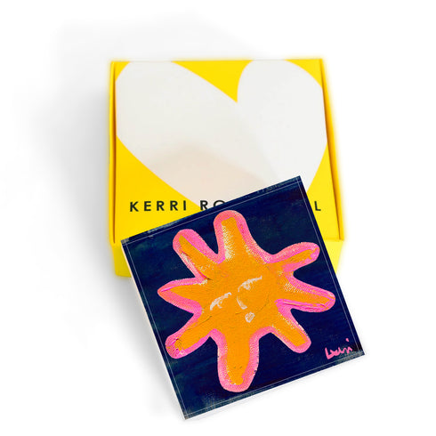 Le Sunshine multicolor block of Love acrylic mini art by Kerri Rosenthal's - Shop cute unique gifts for loved ones