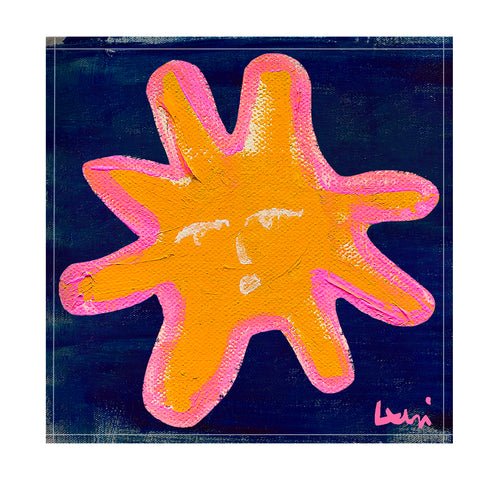 Le Sunshine multicolor block of Love acrylic mini art artwork - Shop cute unique gifts by Kerri Rosenthal