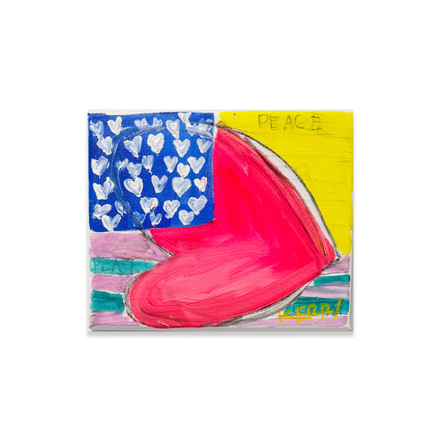 Let it be flag multicolor original painting wall artwork - Unique artwork gifts for living room, bedroom or any space wall art decor