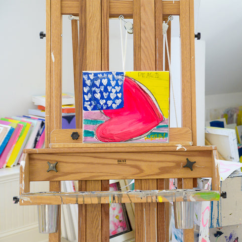 Let it be flag multicolor original painting wall artwork - Unique artwork gifts for living room, bedroom or any space wall art decor