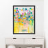 Colorful Love Grows Here Abstract Art Print Wall Art Framed Artwork - Unique artwork for modern living room wall decor