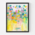 Colorful Love Grows Here Abstract Art Print Wall Art Framed Artwork - Unique artwork for modern living room wall decor