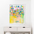 Colorful Love Grows Here Abstract Art Print Wall Art Framed Artwork - Unique artwork for modern living room wall decor